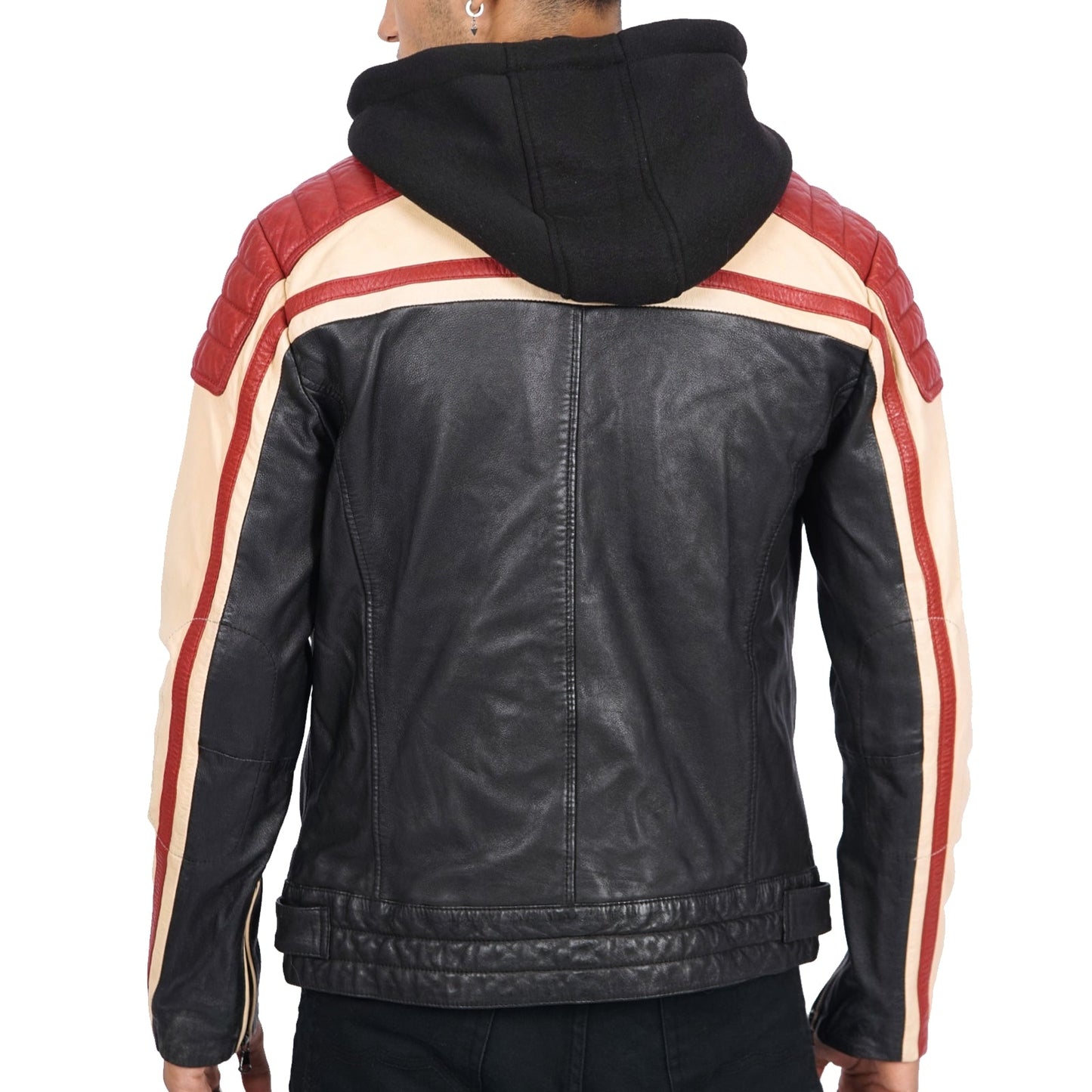 Top Damian Multi Colour Biker Leather Jacket