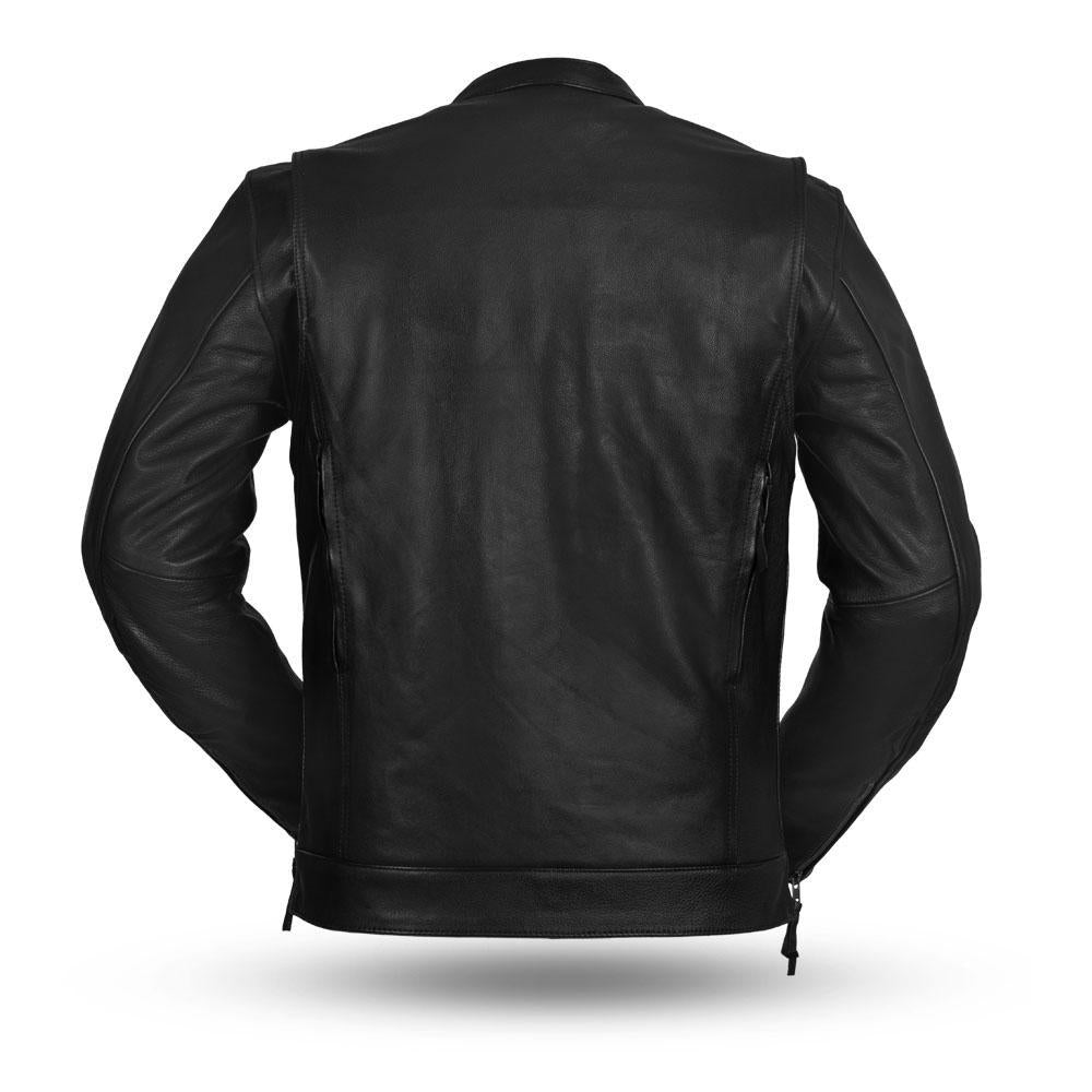 The Raider - Men's Motorcycle Leather Jacket (Black)