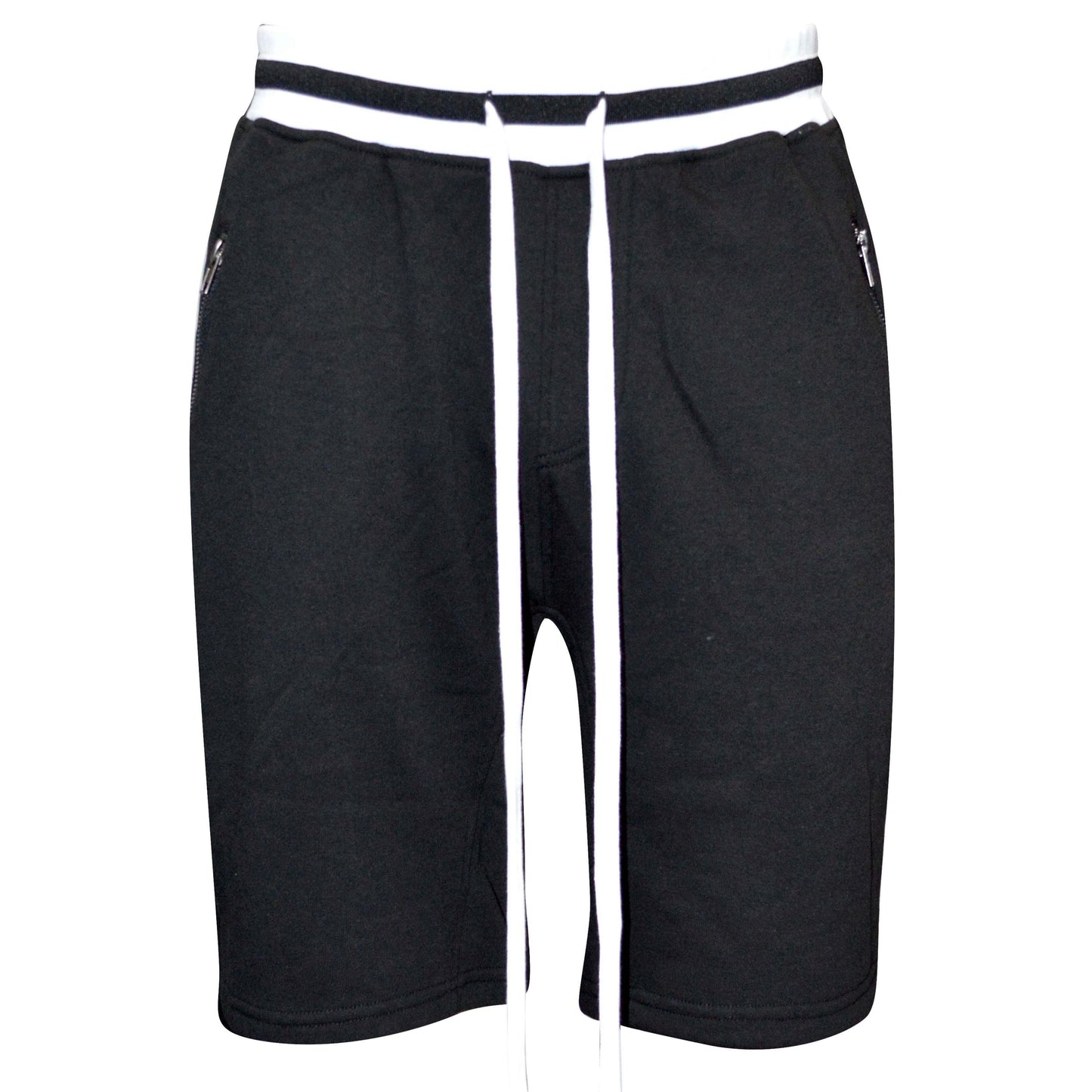 BRANDON FRENCH TERRY SHORTS- BLACK/WHITE