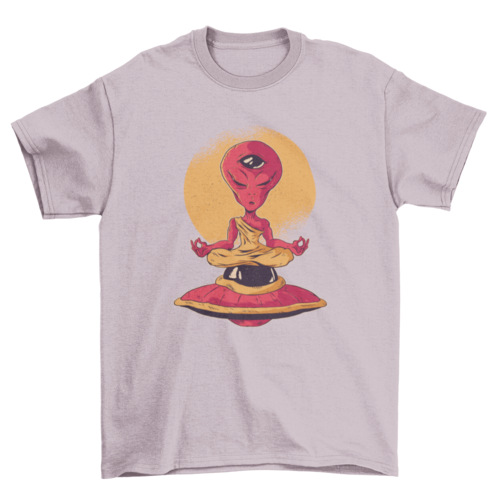 Alien meditation t-shirt