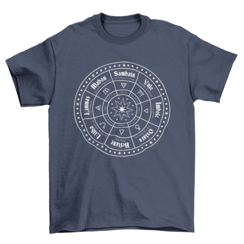 Awesome Dark Wicca Cult Pagan Calendar esoteric Halloween T-shirt