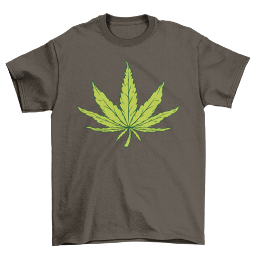 Hemp Leaf Illustration T-shirt