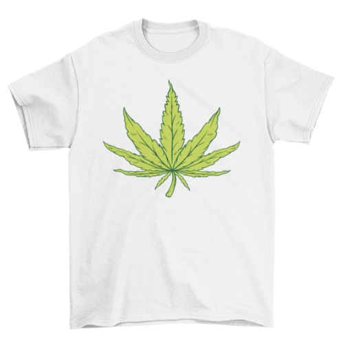 Hemp Leaf Illustration T-shirt