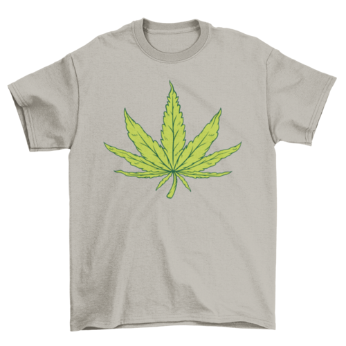 Hemp Leaf Illustration T-shirt