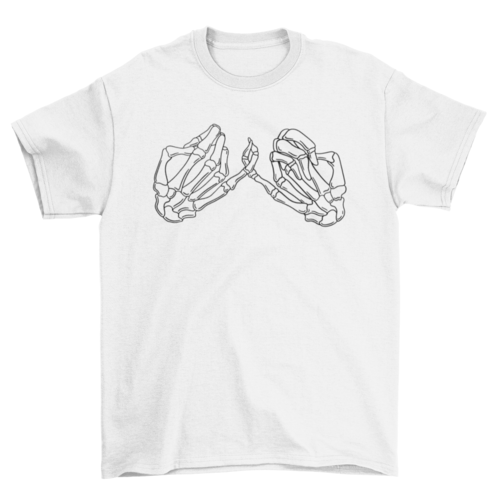 Hand skeleton pinky promise t-shirt