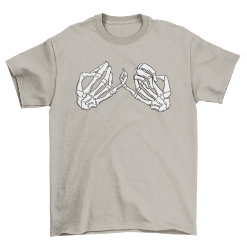 Hand skeleton pinky promise t-shirt