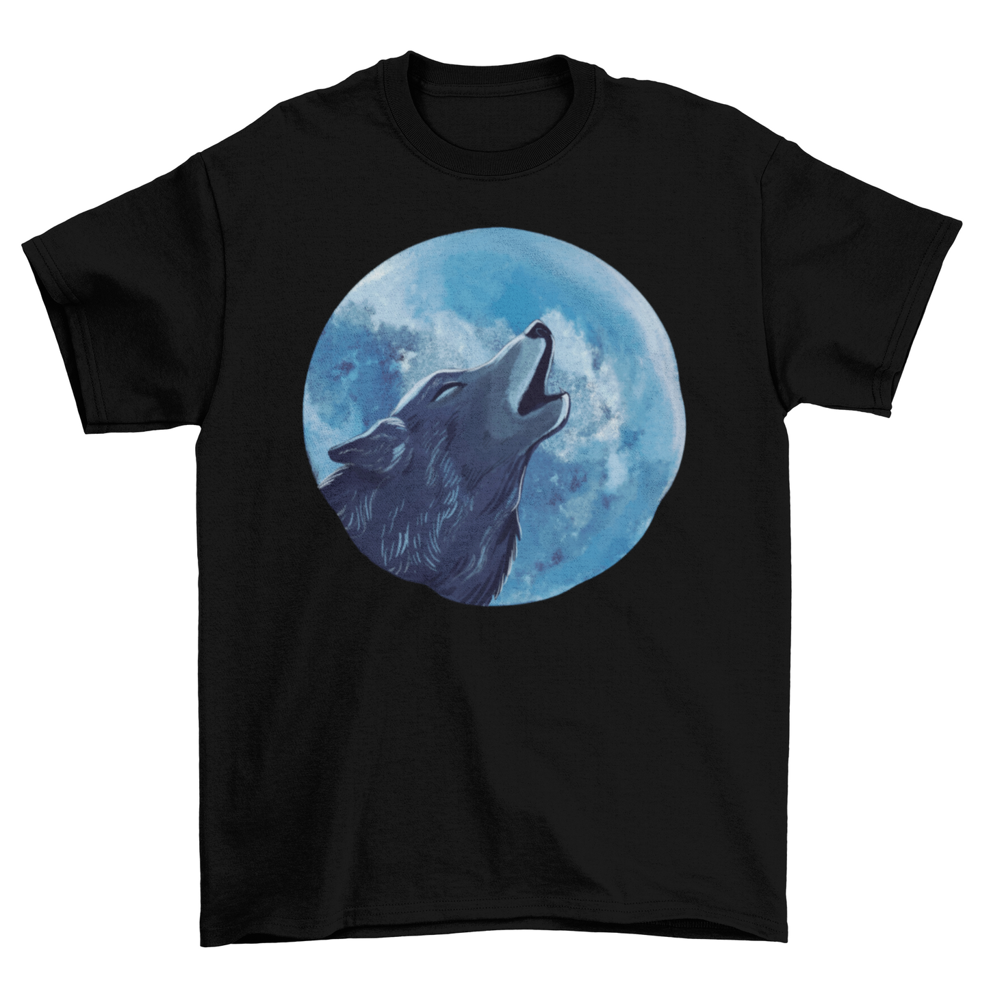 Wolf howling illustration t-shirt