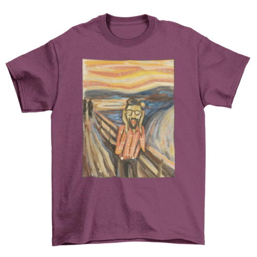 Hipster scream t-shirt