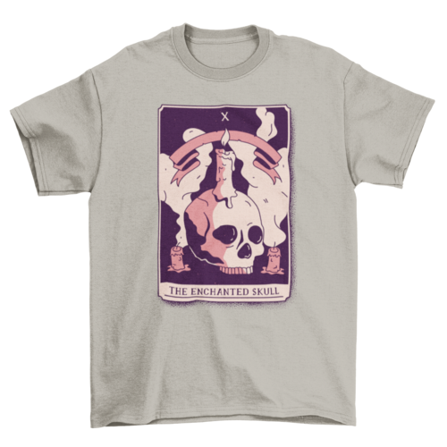 Skull mystical tarot card t-shirt