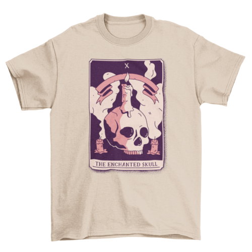 Skull mystical tarot card t-shirt