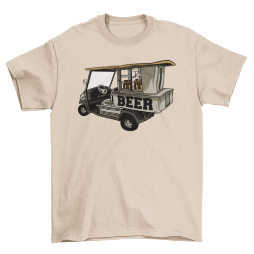 Golf cart beer t-shirt