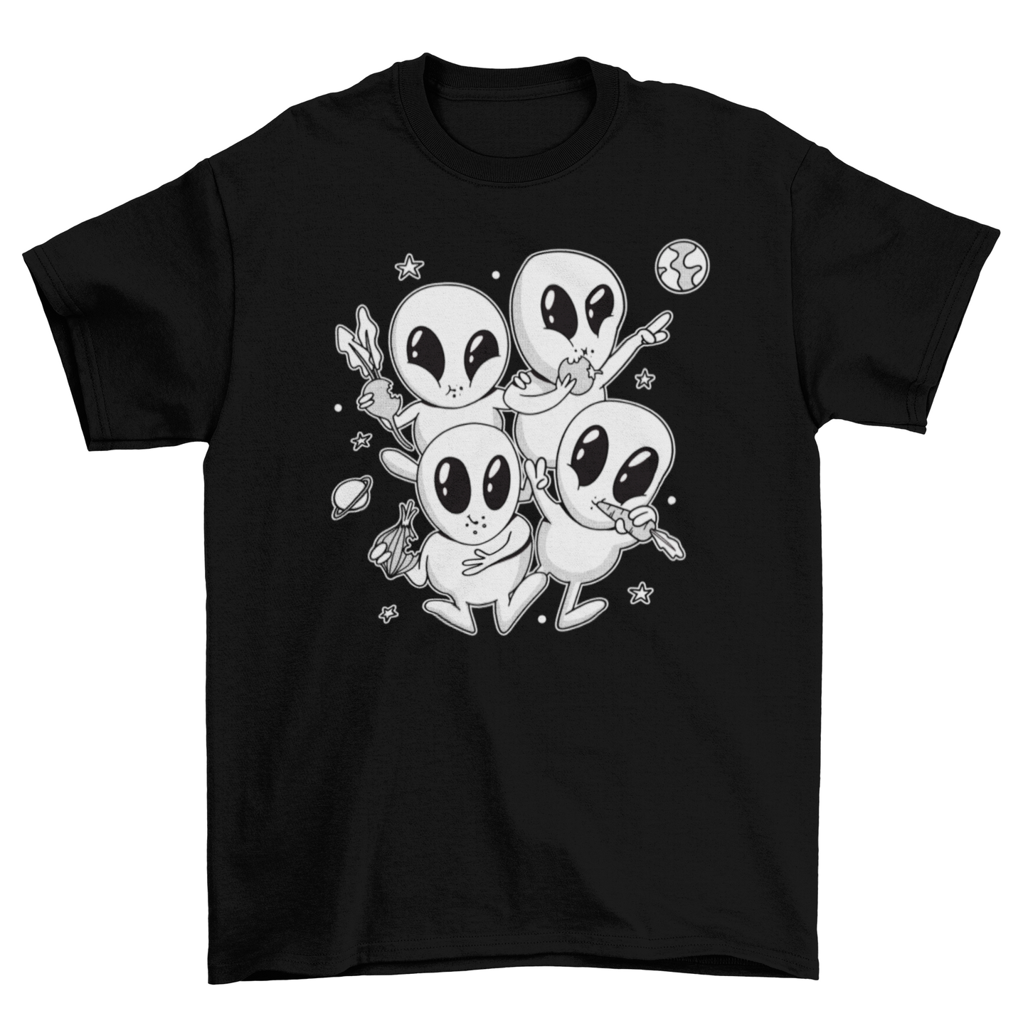 Vegetable aliens t-shirt