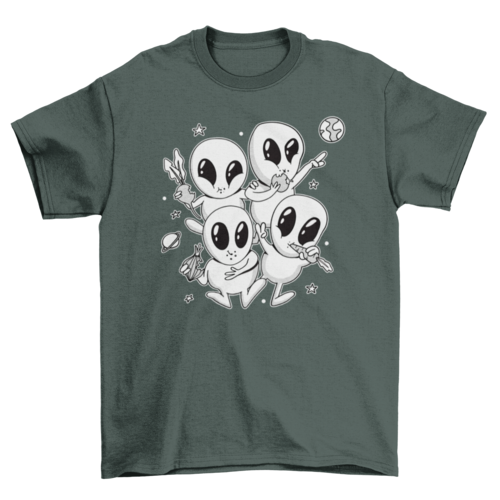 Vegetable aliens t-shirt