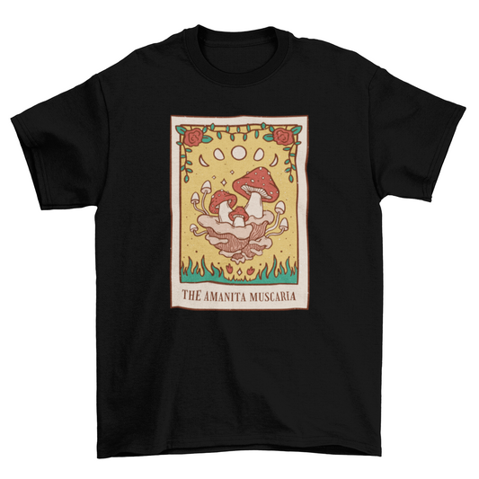 Mushroom tarot card t-shirt