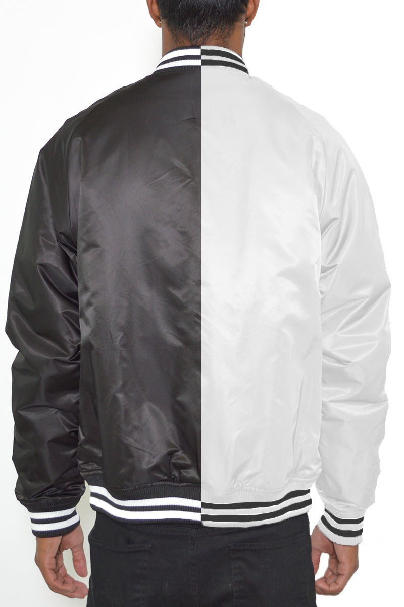 Two Tone Varsity Bomber Jacket