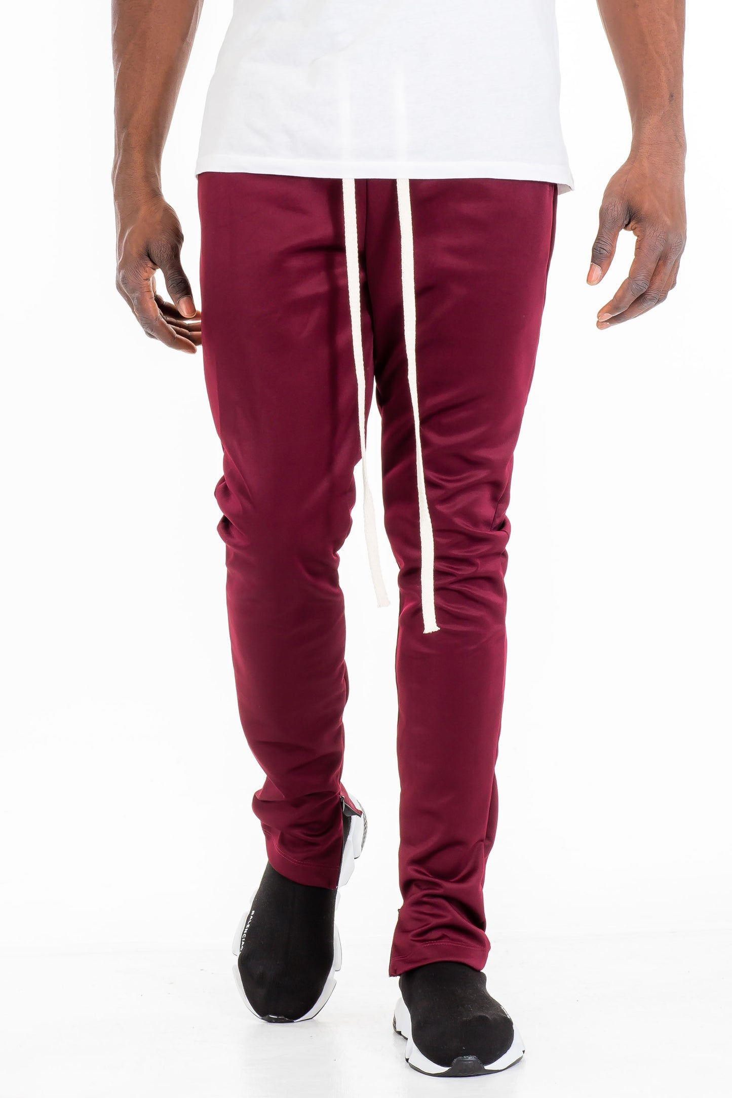 SIMPLE TRACK PANTS- BURGUNDY